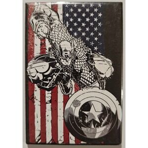 Captain America‎ Comic Art American Flag Patriotic Graphic Magnet